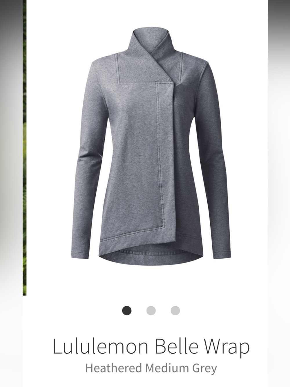 Lululemon Belle Wrap Asymmetrical Jacket Size 10 Heathered Grey -Athleisure
